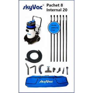 Aspirator pentru arii greu accesibile + 6 poli 9m | SkyVac Internal 30 | SpinAclean