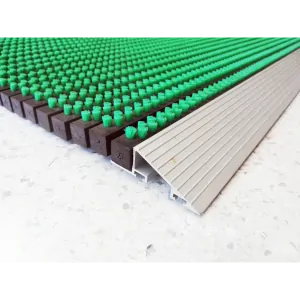 Pres intrare cu profil din aluminiu pentru eliminarea pietrisului/nisipului 475 x 785 mm | VERDE | ABI