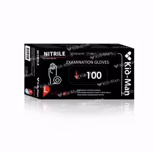 Manusi din nitril , marime S, culoare negru , 100 buc | Kid-Man