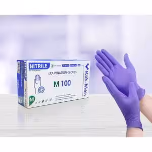 Manusi din nitril , marime M, culoare violet , 100 buc | Kid-Man