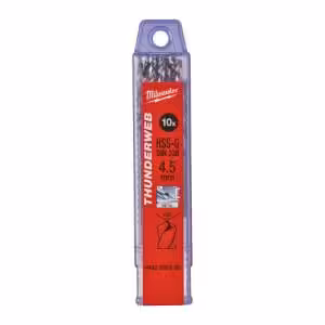 Burghiu pentru metal HSS-G THUNDERWEB 4.5MM 10(Buc) |Milwaukee