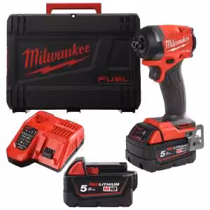 Mașină de înșurubat cu impact ¼″ Hex M18 FID3-0 cu 2 x Acumulator 18v 5.0Ah si Incarcator | Milwaukee