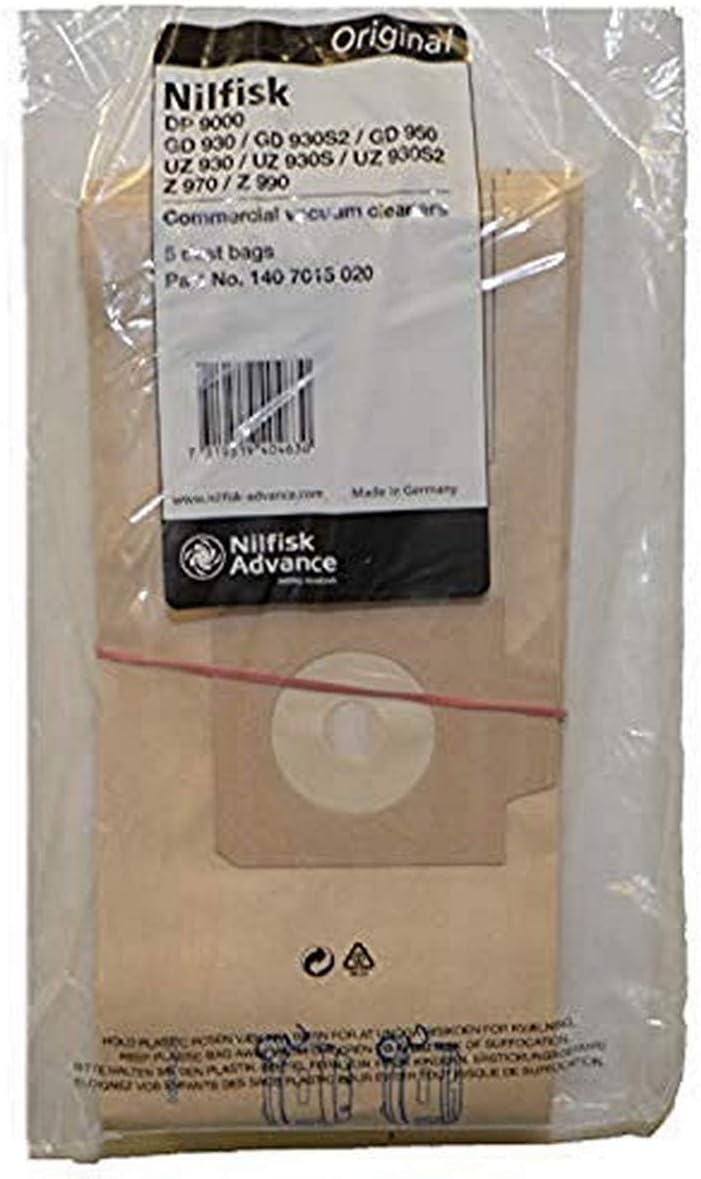 61q9gnmncPL. AC SL1200 Saci de hârtie pentru aspirator - 5 buc | GD-930, UZ930 | Nilfisk - Magazin Online Unilift Serv Saci Saci