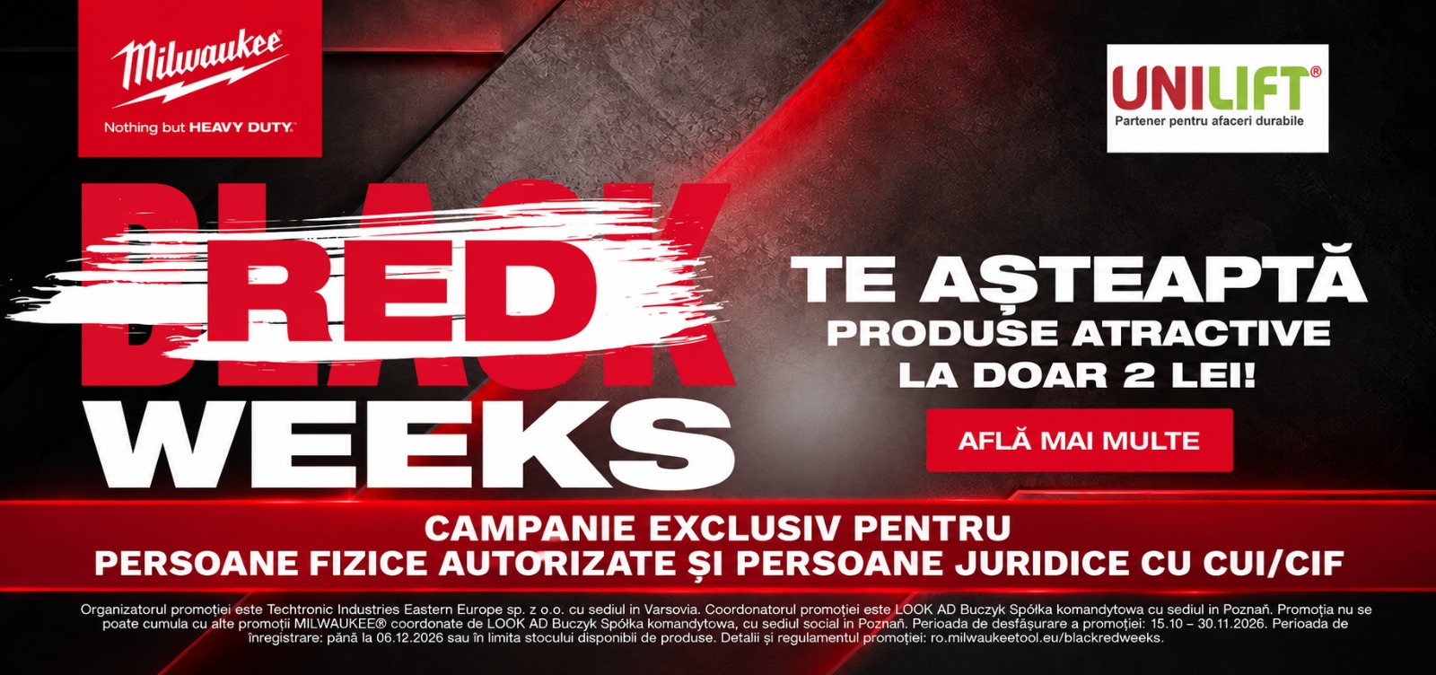 Cumpără MILWAUKEE® și primești un produs cu 2 lei*